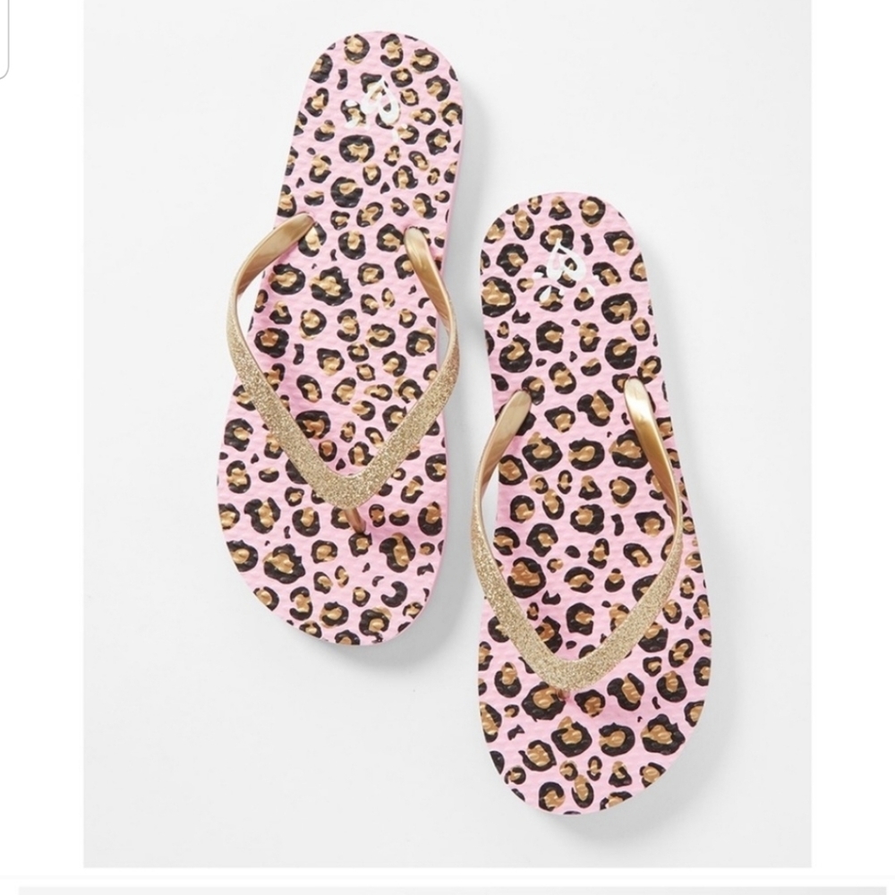 NWT Justice Cheetah Flip Flops Flip Flops 8/9